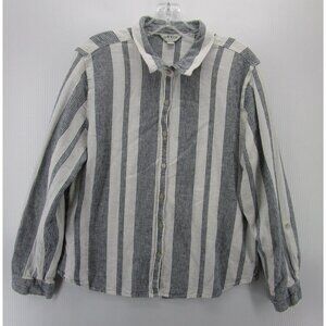 Orvis Black and White Striped Button-Down Shirt